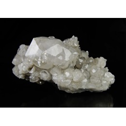 Calcite with Dolomite on Fluorite, Moscona Mine M03158